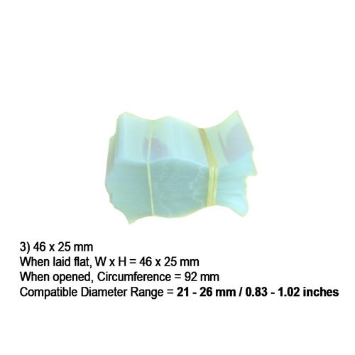 100 Clear PERFORATED Shrink Bands 46x25 Fits (21-26mm Dia) Jar/Bottle Caps SB3