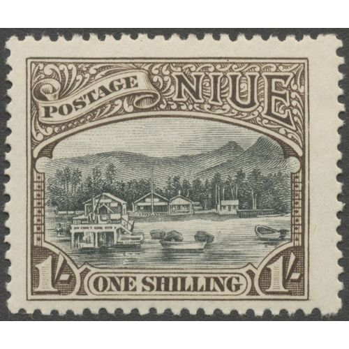 Niue 1920 1s black & sepia SG43 unused