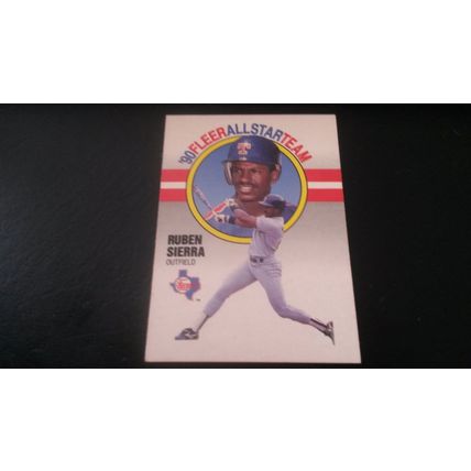 1990 Fleer All-Stars Card # 11 Ruben Sierra Very Good (3) Texas Rangers