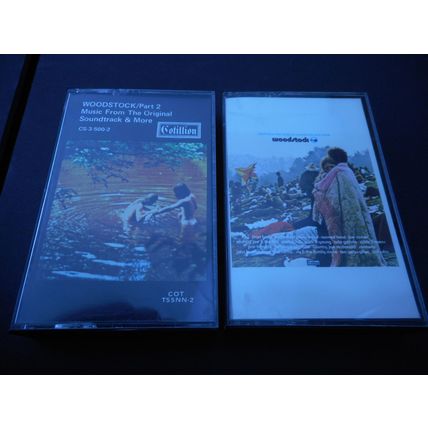 Woodstock Part 1 and 2 Cassettes USA Rock Blues Festival Music Live Recordings