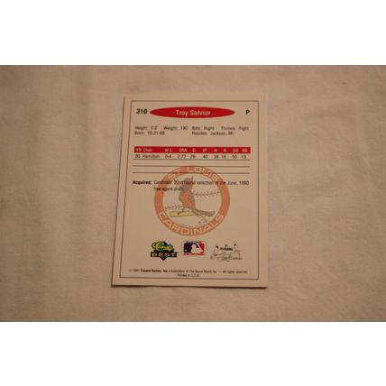 Troy Salvior 1991 Classic Best NO. 310