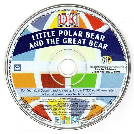 Little Polar Bear & the Great Bear (Ages 3-7) CD, 2006 Win/Mac -NEW CD in SLEEVE