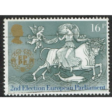 1984 Europa 25th Anniversary of CEPT 16p Slate Deep Blue and Gold SG1250 GU