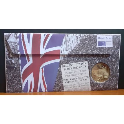 1999 PNC Limited Edition UK Stamps & Berlin Airlift 50th Anni Medallion Cover