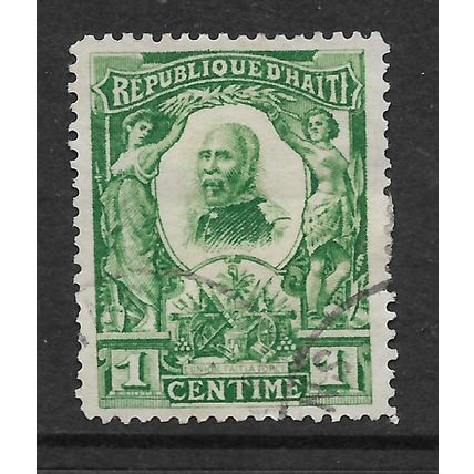 HAITI 1904 PRESIDENT NORD ALEXIS 1c GREEN SG 109 FINE USED