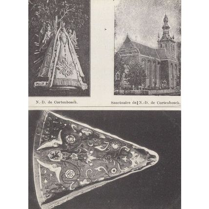 Baselik Vrouw Van Kortenbosch Paus Leo XIII Sanctuary 2x Old Religious Postcard