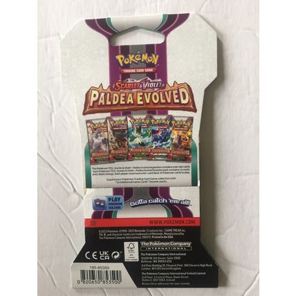 5 New Pokemon Scarlet & Violet Paldea Evolved Booster Packs - 50 Total Cards