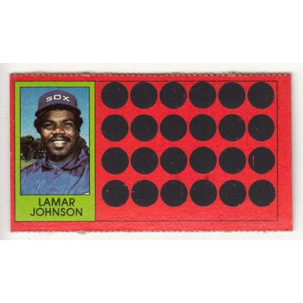 1981 Topps Scratch-Off Lamar Johnson #26 baseball card –Scratchoff
