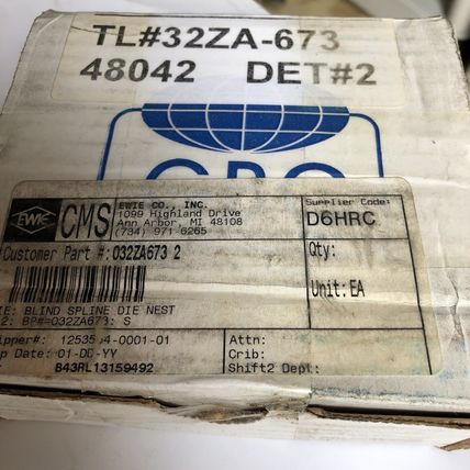 GBC 32ZA-673 DET.2,1 F2VP-7A109-AA BLIND SPLINE DIE NEST BROACH TL#32ZA-673,FL
