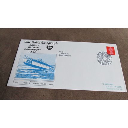 1969 GB Cover - Round Britain Powerboat Race - Whitby to Great Yarmouth