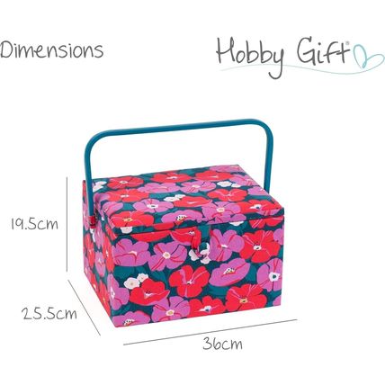 Hobby Gift Large Sewing Craft Hobby Storage Box, Modern Floral