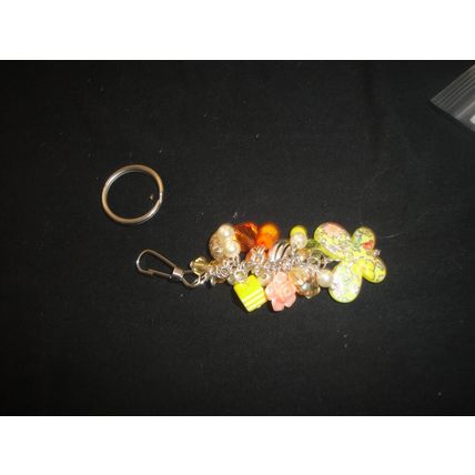 mix orange yellow bag phone charm or keyring B