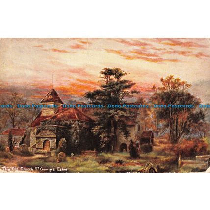 R092233 The Old Church St. Georges Esher. Hildesheimer. 1906