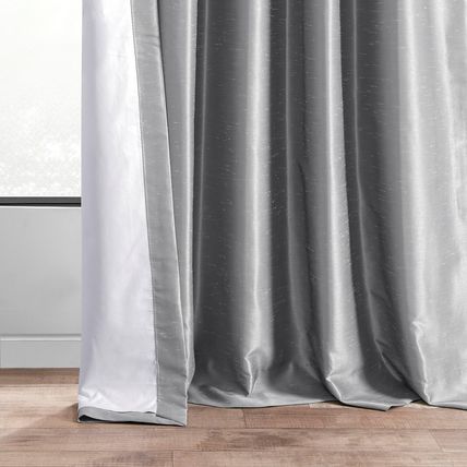 Half Price Drapes-Faux Silk Curtain-25"W x 96"L (1 Panel)-STORM GREY-NEW-SEALED