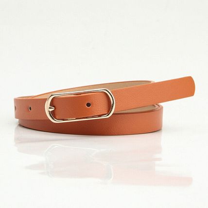 Simple Versatile Women's Multi-color Thin Belt New Sweet Dress Pu Belt
