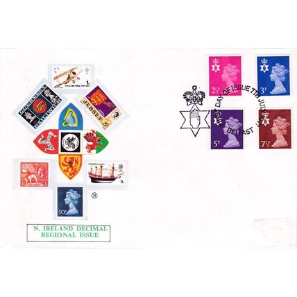 Northern Ireland 1971 Definitive Issue Wessex FDC Belfast Special cancel VGC