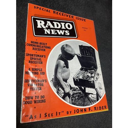 2 Radio News Magazines Special Receiver/Televising 1939 March/June John F Rider