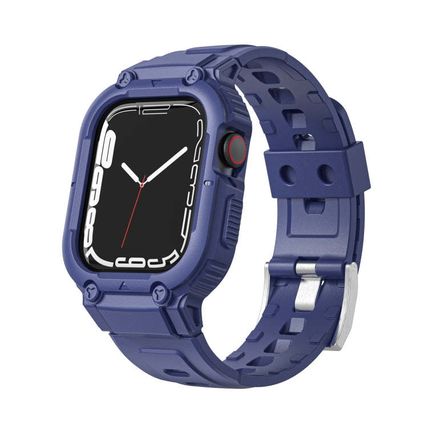 Armor Silicone Watch Band For Apple Watch, Series 8&7 45mm / SE 2&6&SE&5&4 44mm