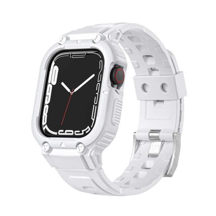 Armor Silicone Watch Band For Apple Watch, Series 8&7 45mm / SE 2&6&SE&5&4 44mm