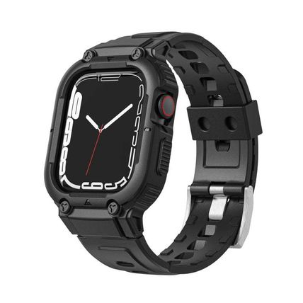 Armor Silicone Watch Band For Apple Watch, Series 8&7 45mm / SE 2&6&SE&5&4 44mm