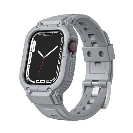 Armor Silicone Watch Band For Apple Watch, Series 8&7 45mm / SE 2&6&SE&5&4 44mm