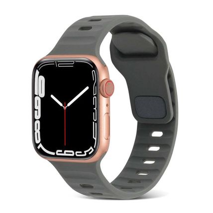 Square Buckle Stripes Silicone Watch Band, For Apple Watch Ultra 49mm (For Apple