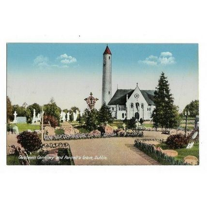 Glasnevin Cemetery And Parnell's Grave, Dublin, Ireland, Postcard.