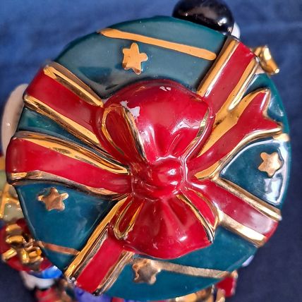 SANTA CLAUS TRINKET BOX Ceramic Ceramic jewelry holder Christmas Ring Pill Gift