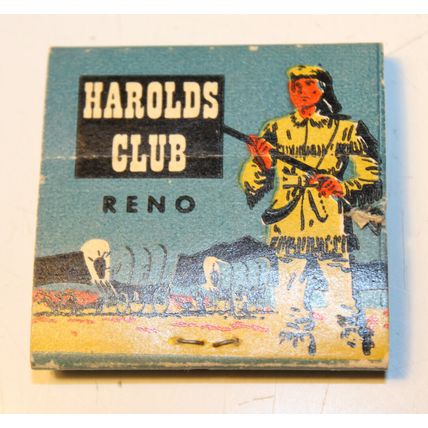 VTG MATCH BOOK Collectors Gift Advertising Harolds Club Reno Nevada Western