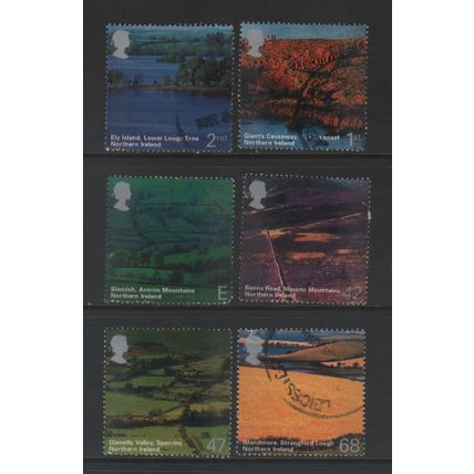 LOT#422 - GB QEII 2004 “A BRITISH JOURNEY” NORTHERN IRELAND set of 6; USED.