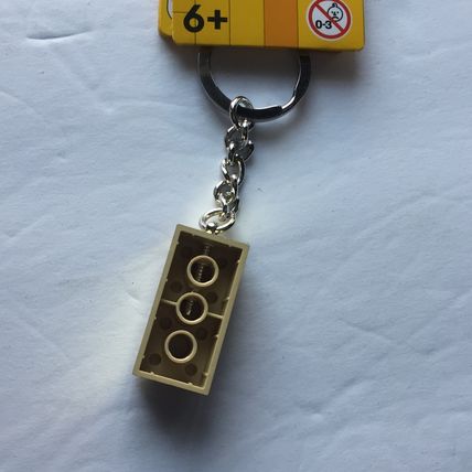 NEW Lego Gold Colored Minifigure & Lego Brick Keyrings