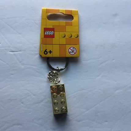 NEW Lego Gold Colored Minifigure & Lego Brick Keyrings