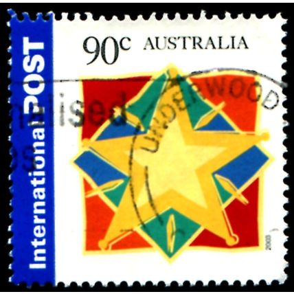 Australia International 90c Christmas Star VGU - SG 2322