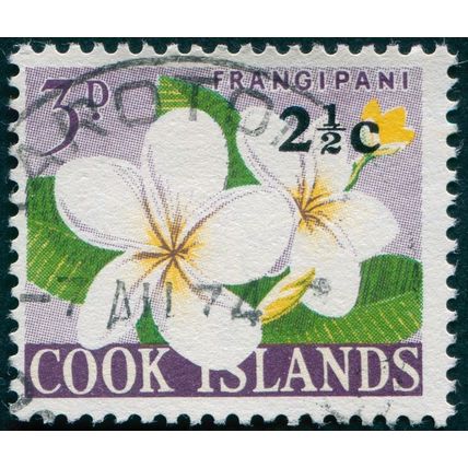 Cook Islands 1967 2½c on 3d Frangipani Type I SG207 used