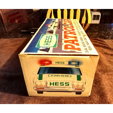 Hess Patrol Car 1993 Flashing Lights Dual Sound Siren W/Box 10 1/2" Long Working