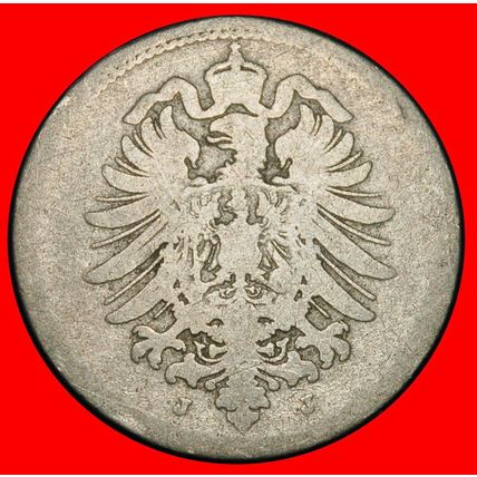 Ⰶ EAGLE (1873-1889): GERMANY ★ 10 PFENNIGS 1876J HAMBURG! ★LOW START★NO RESERVE