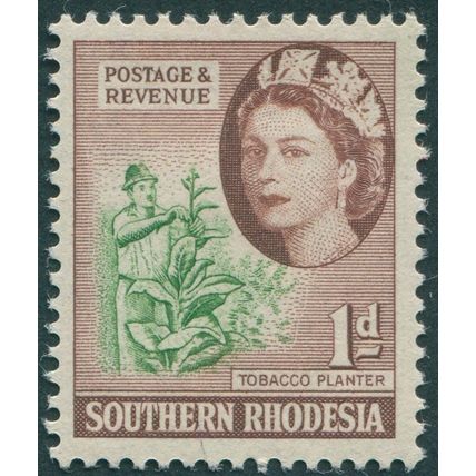 Southern Rhodesia 1953 1d green & brown SG79 unused