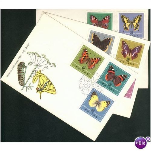 Poland FDC 1967 - SG 1777-1785 - Motyle (Butterflies)