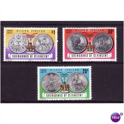 ST VINCENT & GRENADINES 1977 SILVER JUBILEE u/m mint
