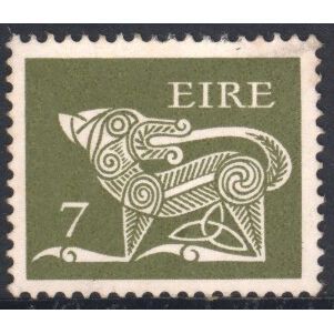 Ireland 1972 - 7p green - Stylized Dog (Brooch) - MH