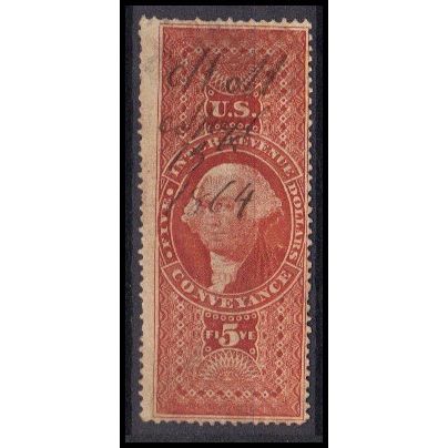 Used R89c $5 Washington 'CONVEYANCE' Fine KA8287