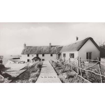 Welcombe Old Smithy Inn Hotel Pub Motel Devon Vintage Real Photo Postcard
