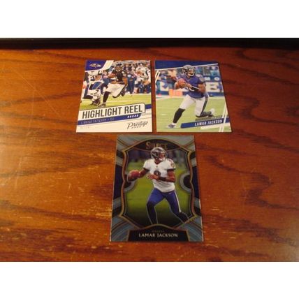 2020-2021 Panini, 3-Premium Cards, LAMAR JACKSON, Ravens