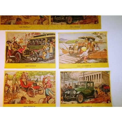 VTG Jaymar Antique Autos Jigsaw Puzzle Hudson Locomobile Franklin Lincoln Ethyl