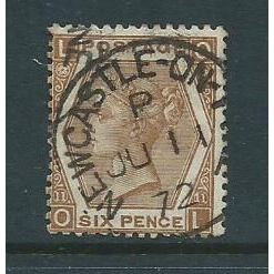 victoria surface printed 6d chestnut. sg122 super cds cancel sg 122 used vfu