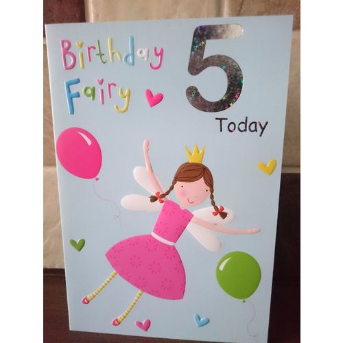 5th Birthday Cards - Birthday Fairy 5 Today - 02