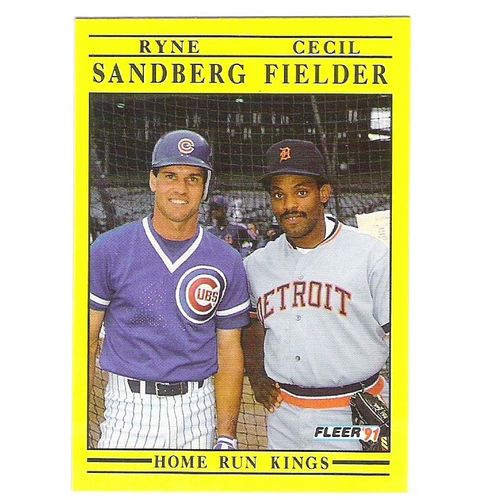 1991 Fleer Ryne Sandberg Cecil Fielder Super Star Special baseball card–#709– NM