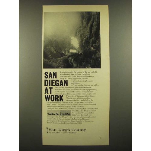 1966 San Diego Chamber of Commerce Ad - San Diegan at Work