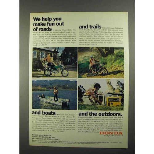 1973 Honda ST-90 and Trail 90 Motorcycle Ad