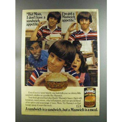 1982 Hunt's Manwich Ad - Don't Have Sandwich Appetite